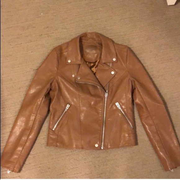 Blank NYC | Faux Leather Jacket in Cognac - Picture 3 of 6